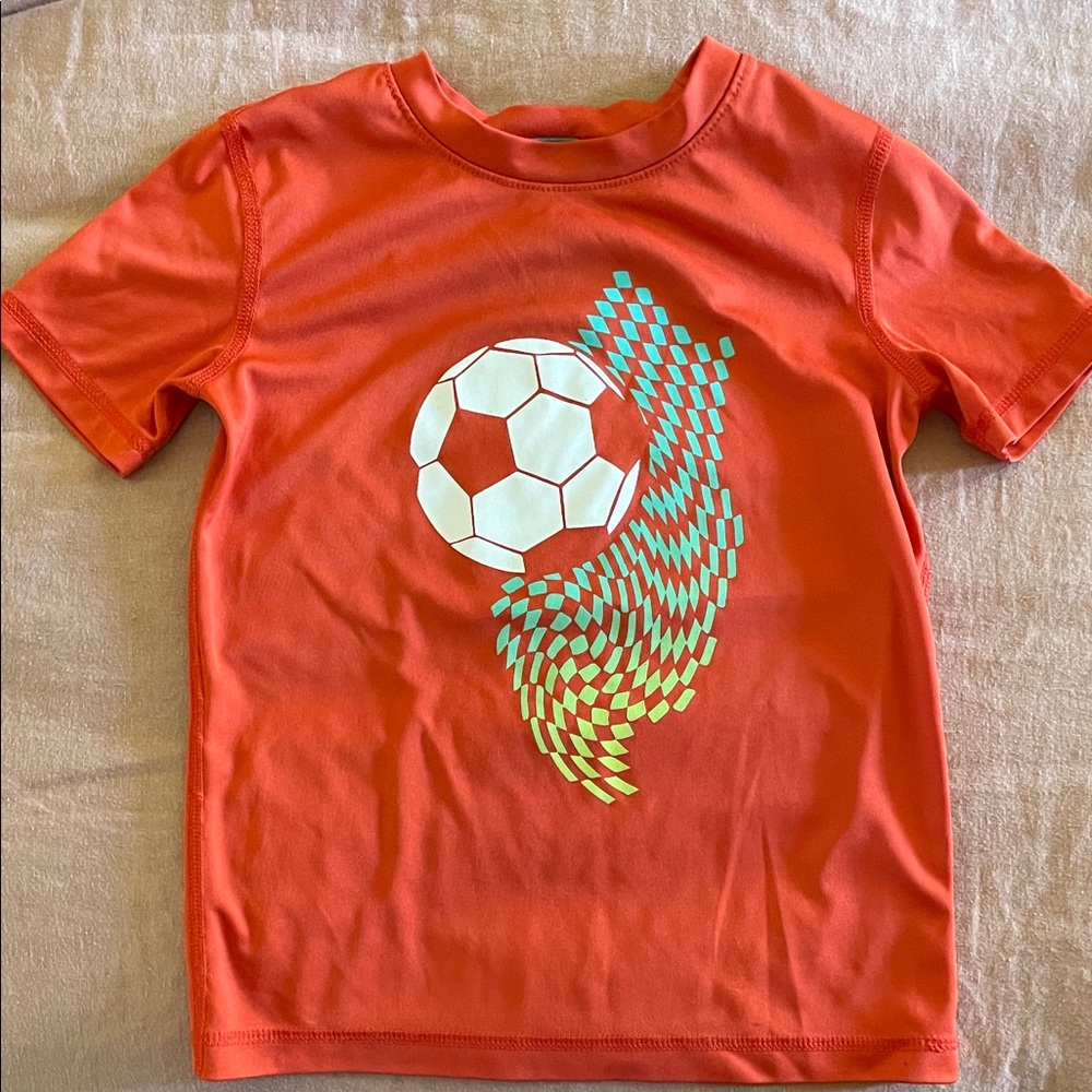 All in Motion Kids orange Soccer Graphic Tee
